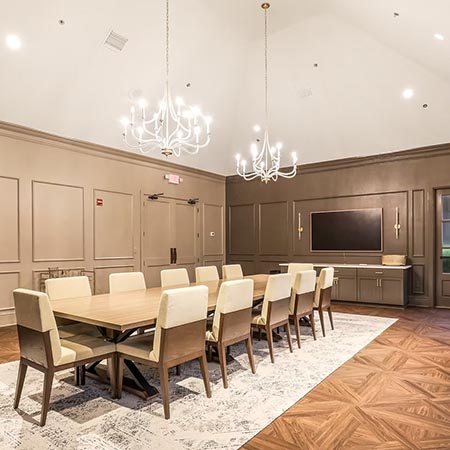 Tchefuncte Country Club dining table corner