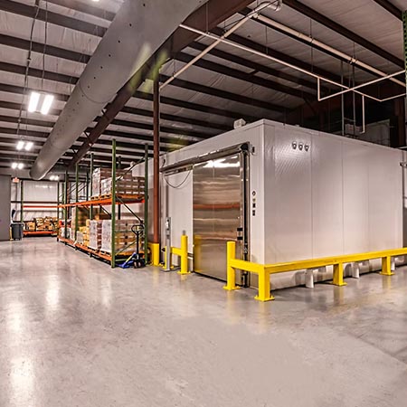 Ascension Parish School Board warehouse hallway angled